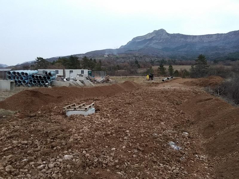 Mise en Eau du Secteur de St Tropez 2021 1 vers le thalweg de GOUBIN, depuis la rive droite de ce dernier
