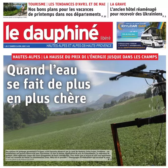 Une du Dauphiné Libéré du 9 avril 2022 1 Une du Dauphiné Libéré du 9 avril 2022