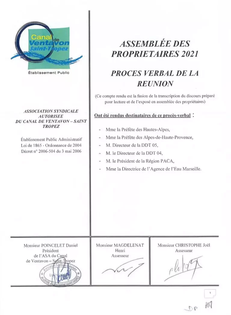 CR Assemblée Générale des Propriétaires du 17 juin 2021 1 CR Assemblée Générale des Propriétaires du 17 juin 2021