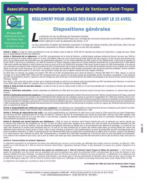 Dauphiné Libéré du 20 mars 2023 2 CR du Conseil Syndical du 7 mars 2023