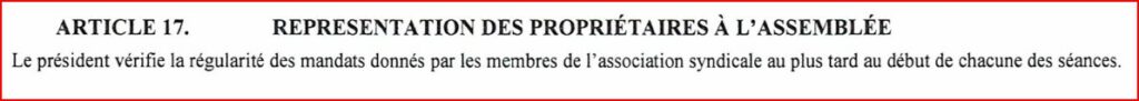Votes lors de l'Assemblée Générale 1 Votes lors de l'Assemblée Générale
